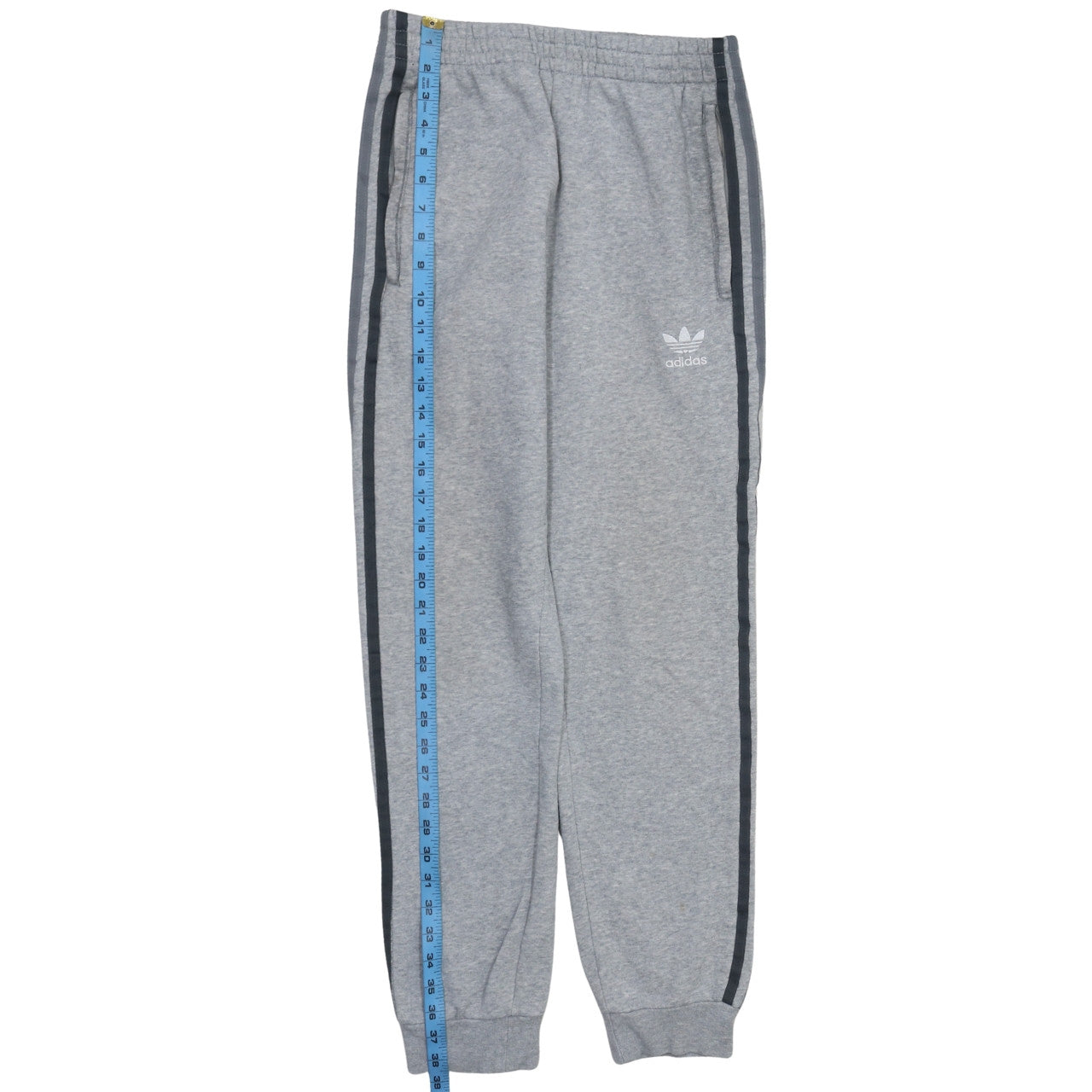Adidas Men's Grey Sweatpants Small Regular Fit Elastic Waist