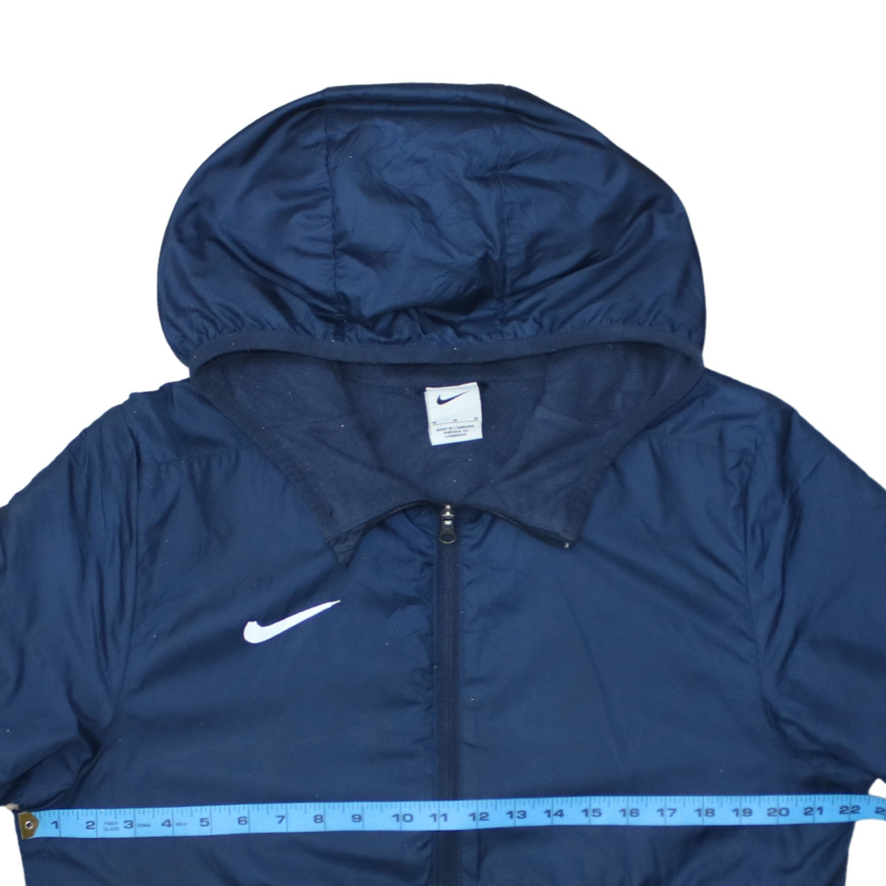 Nike Men's Blue Hooded Windbreaker Jacket M