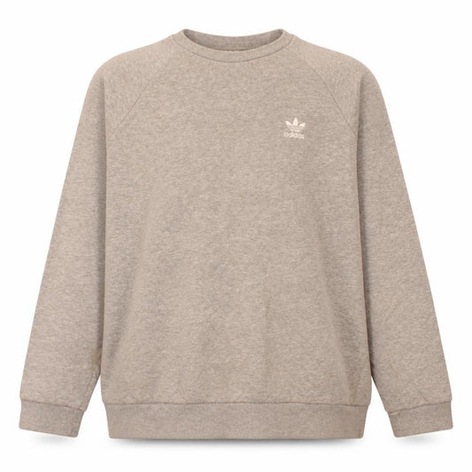 Adidas Men's Grey Logo Crew Neck Pullover Sweatshirt Size M