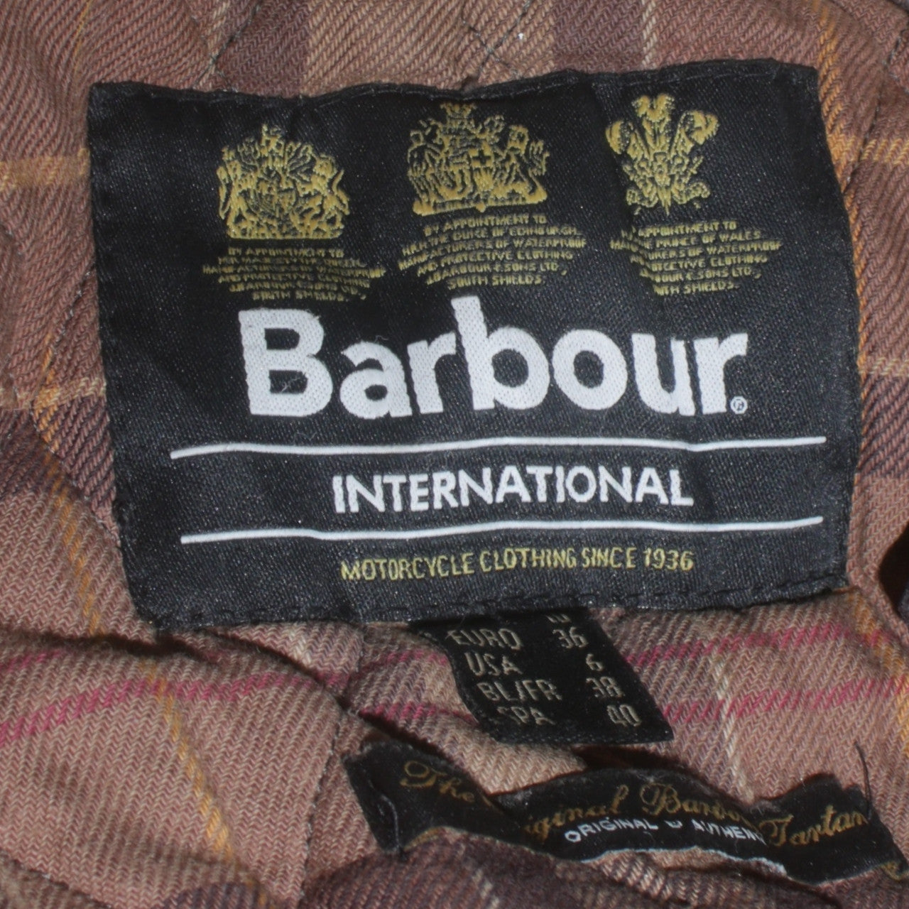 Barbour Women Brown Waxed Parka Jacket Size 10 Hooded Lined