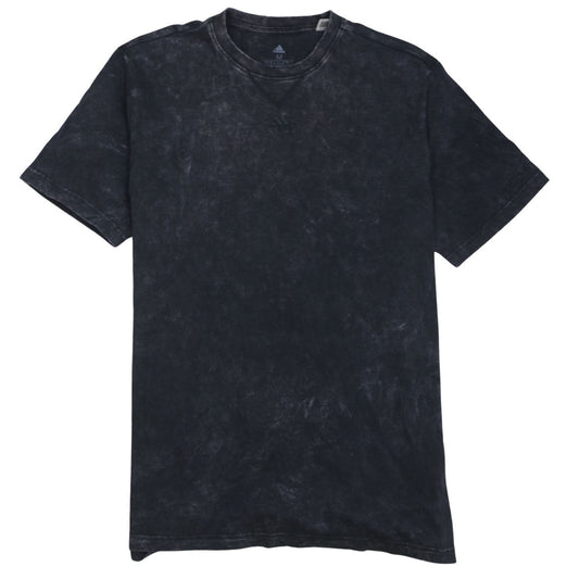 adidas Men's Black Acid Wash Crew Neck Short Sleeve Cotton T-Shirt M