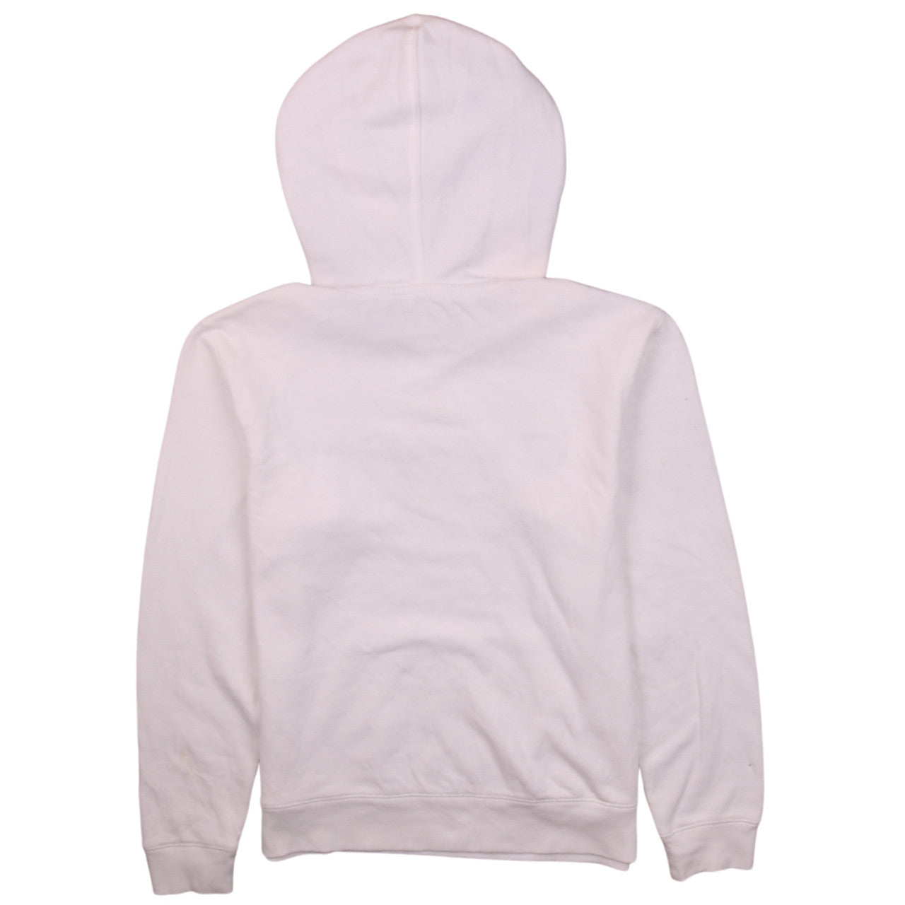 Champion Women White Hoodie L Logo Pullover Cotton Blend