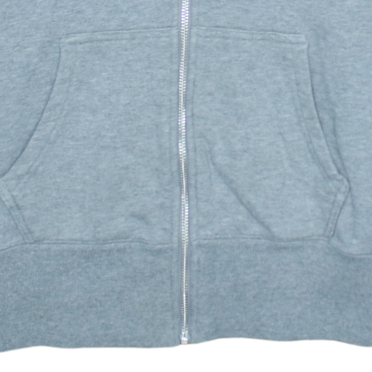 Nike Men's Grey Full Zip Hoodie M Sportswear Cotton