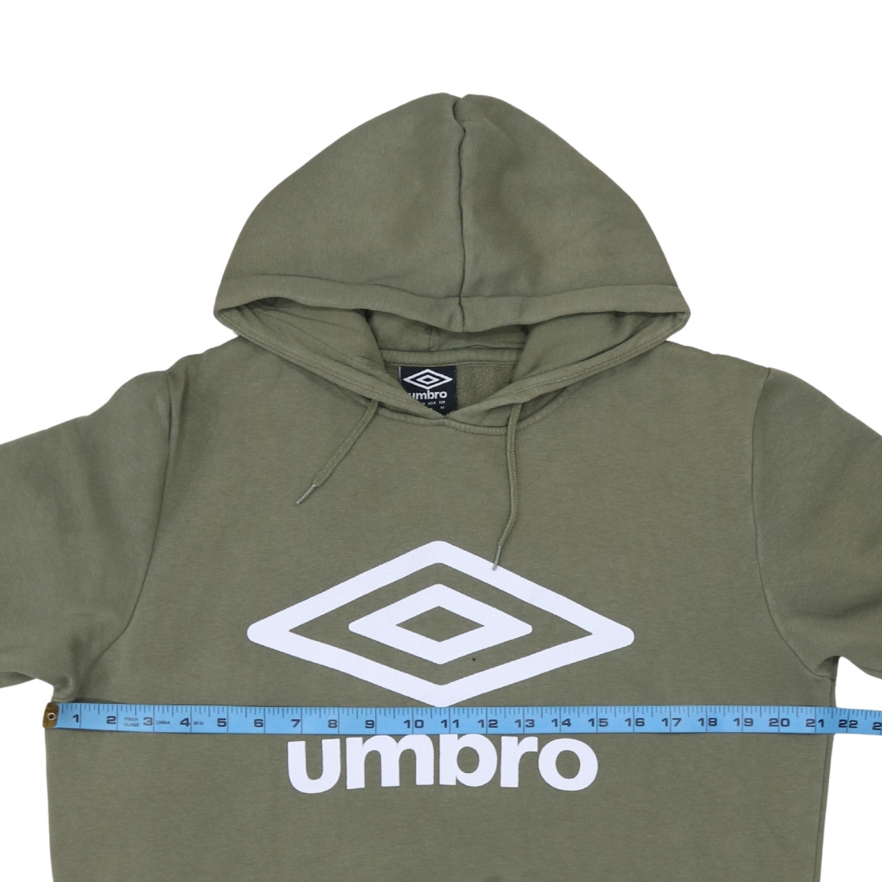 Umbro Men's Green Logo Pullover Hoodie Size M
