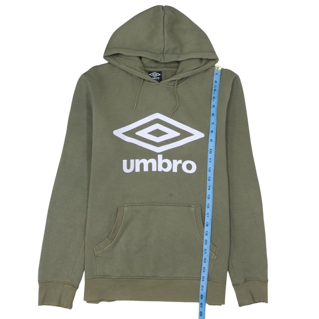 Umbro Men's Green Logo Pullover Hoodie Size M