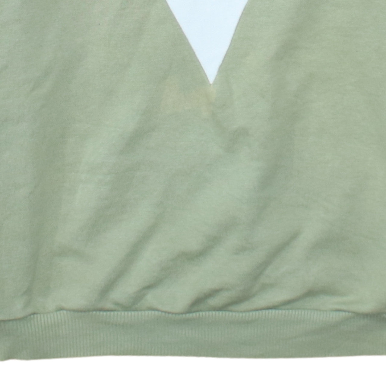 Adidas Women Khaki Colourblock Sweatshirt L Logo Crew Neck Vintage Style