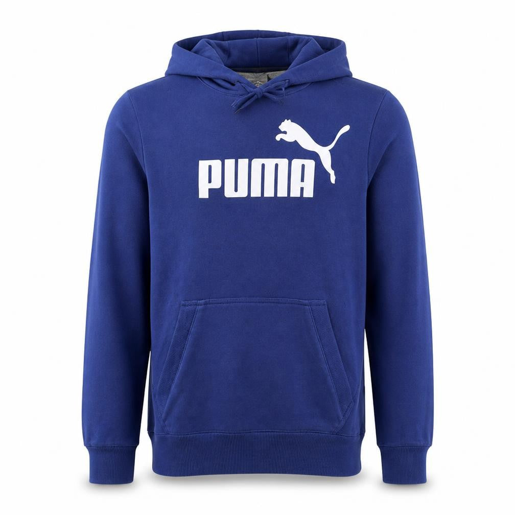 Puma Men’s Blue Pullover Hoodie M Regular Fit Sports Style