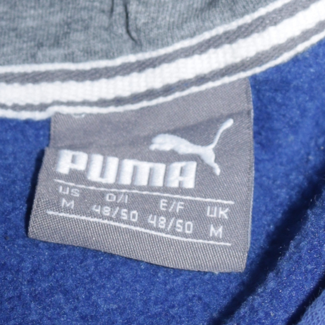 Puma Men’s Blue Pullover Hoodie M Regular Fit Sports Style