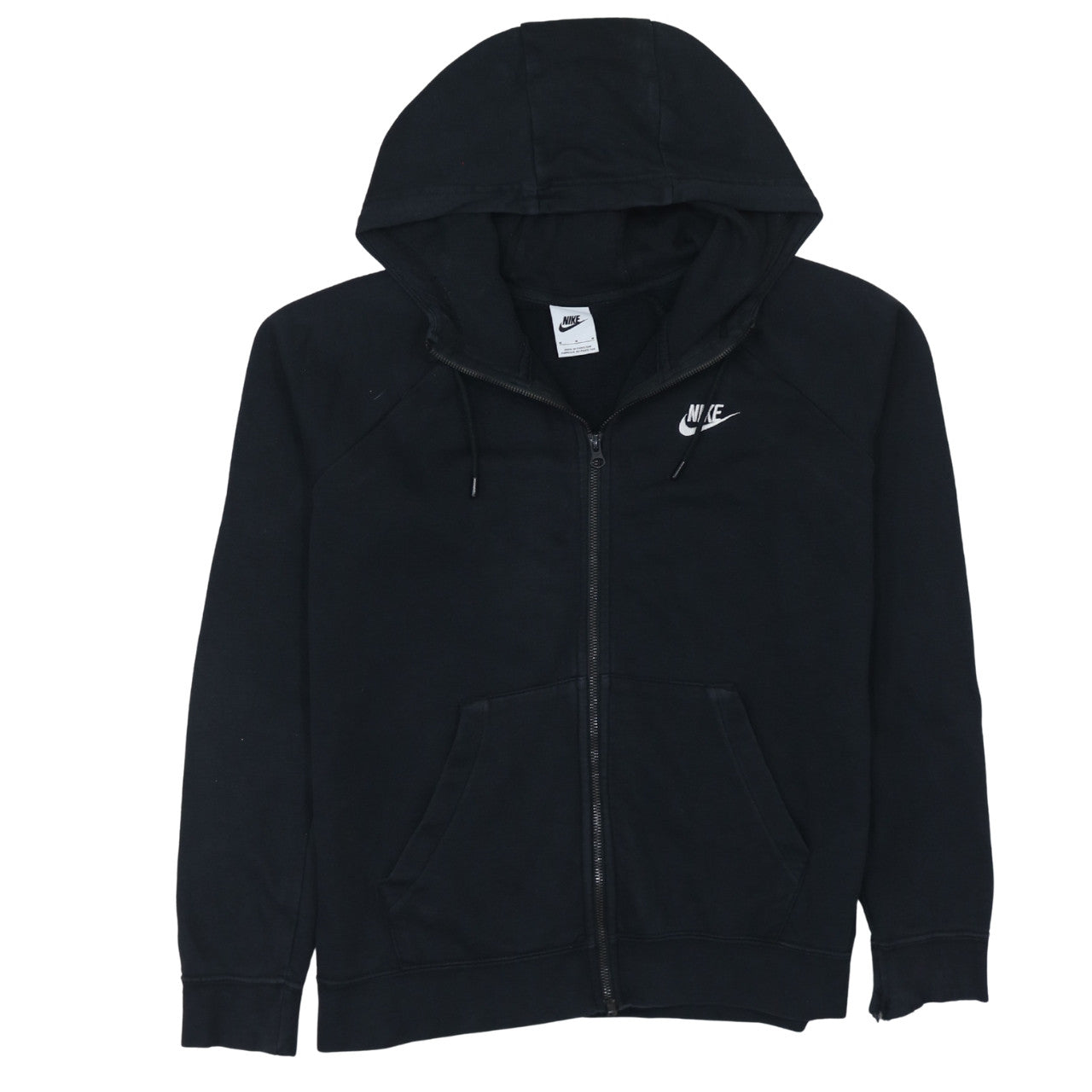 Nike Men's Black Full Zip Hoodie M Regular Fit Fleece