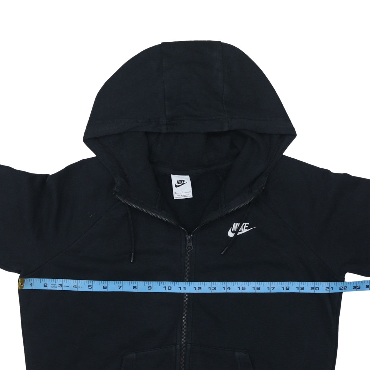 Nike Men's Black Full Zip Hoodie M Regular Fit Fleece