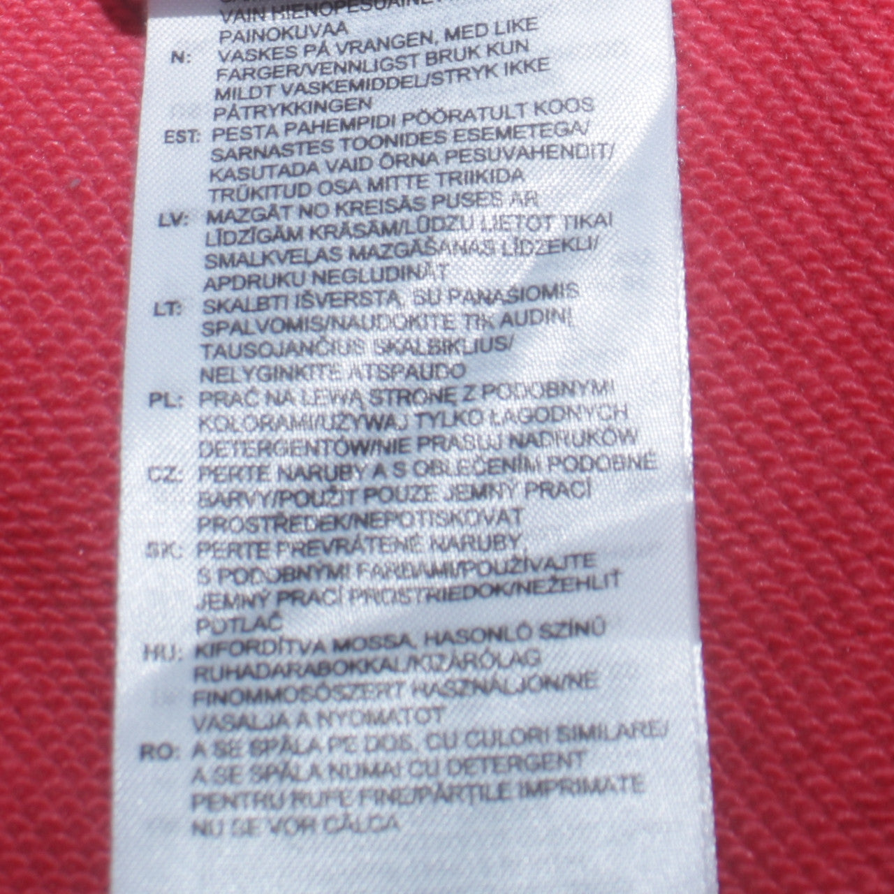 Adidas Womens Red Hooded Pullover Sweatshirt L 16-18 Logo Print