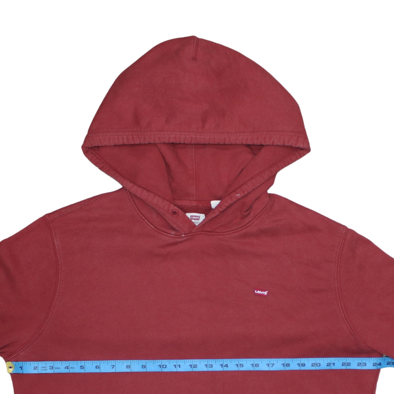 Levi's Men's Red Pullover Hoodie Size L Regular Fit Sweatshirt