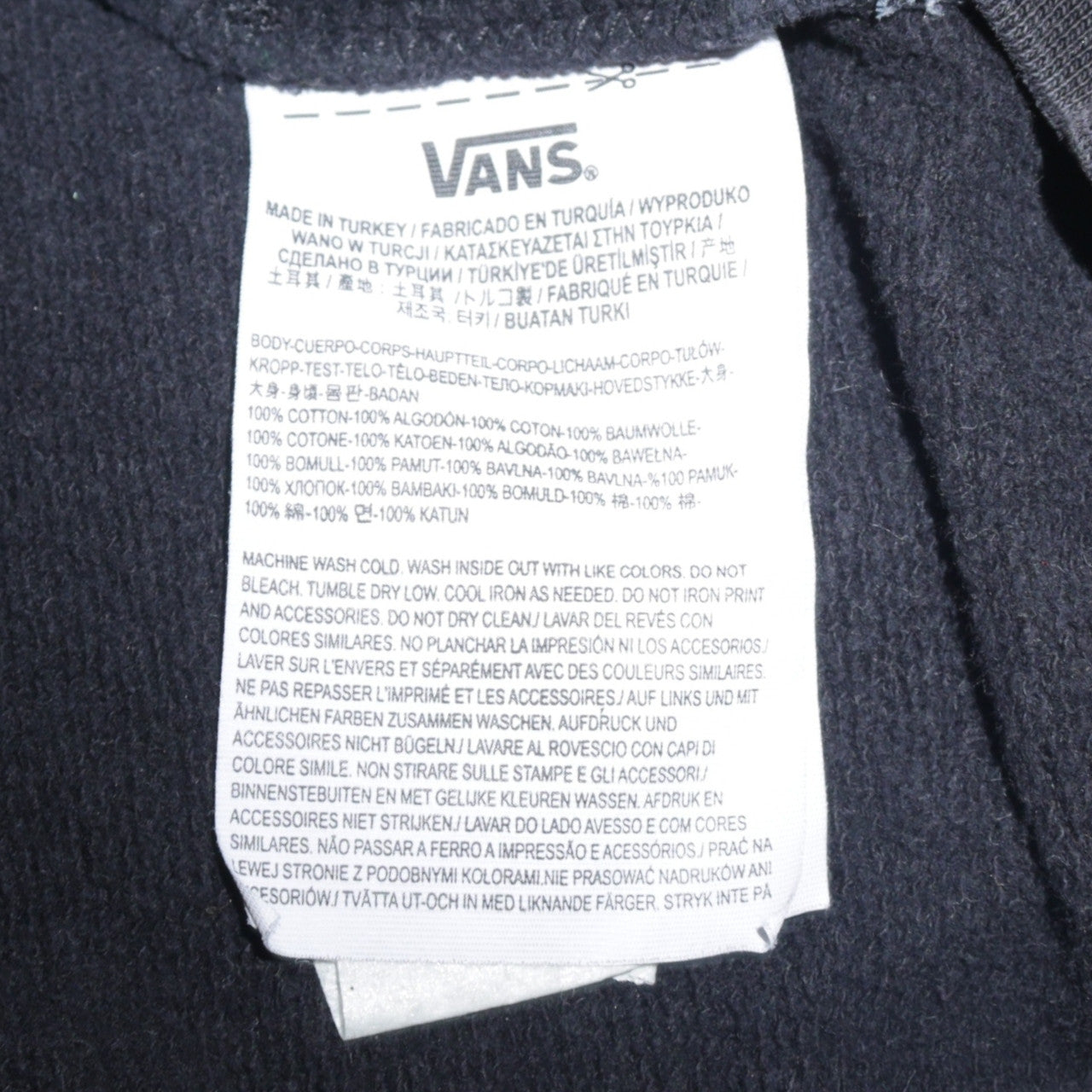 Vans Men's Black Pullover Hoodie Large Skate Style Graphic Sweatshirt