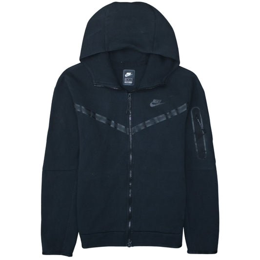 Nike Men's Black Full Zip Hoodie Medium Regular Fit Fleece