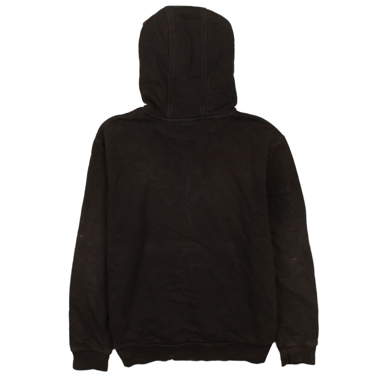Adidas Boys Black Pullover Hoodie L 13-14 Years Logo Print Cotton Blend