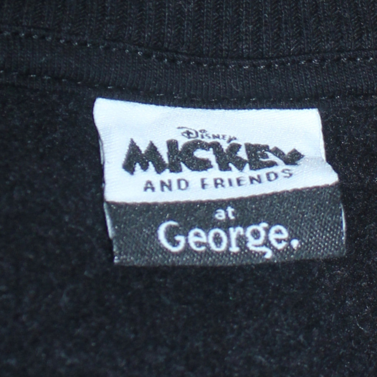 Disney Mickey Mouse Black Sweatshirt Women 16-18 George Relaxed Fit