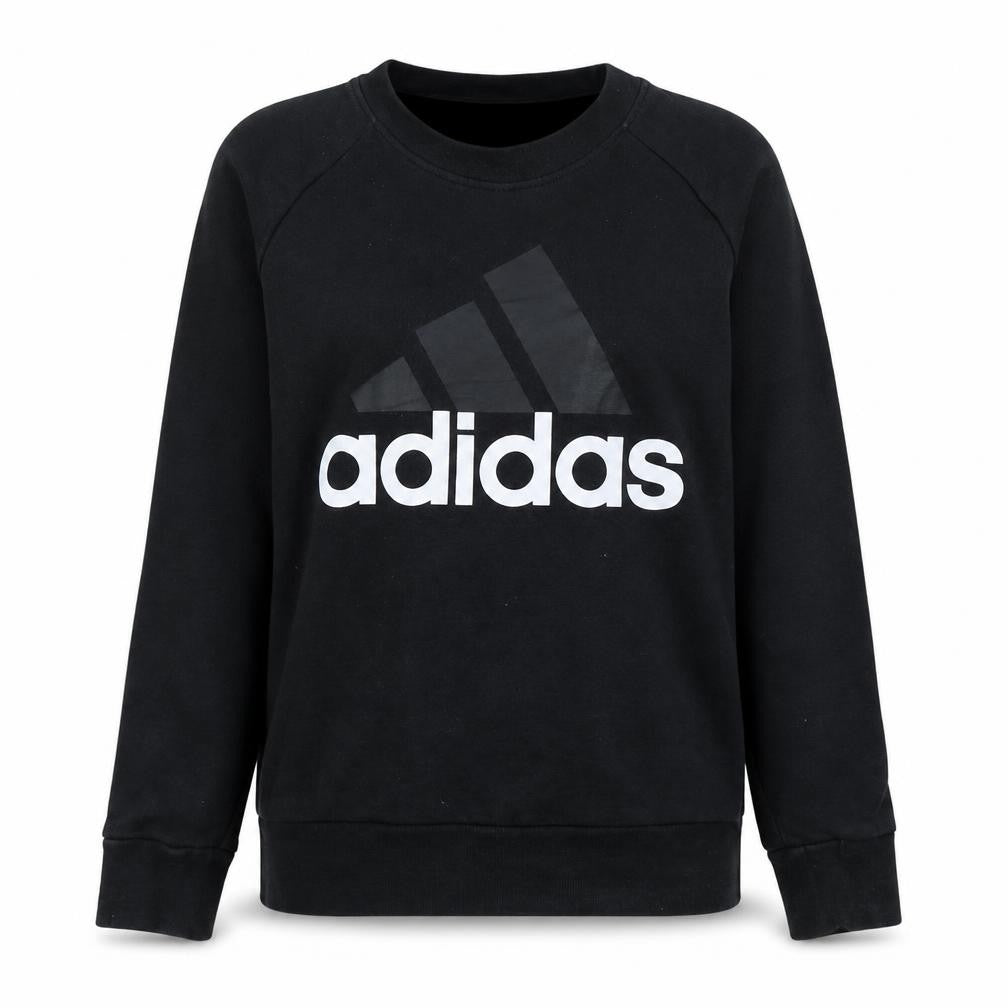 Adidas Womens Black Small Crew Neck Pullover Sweatshirt