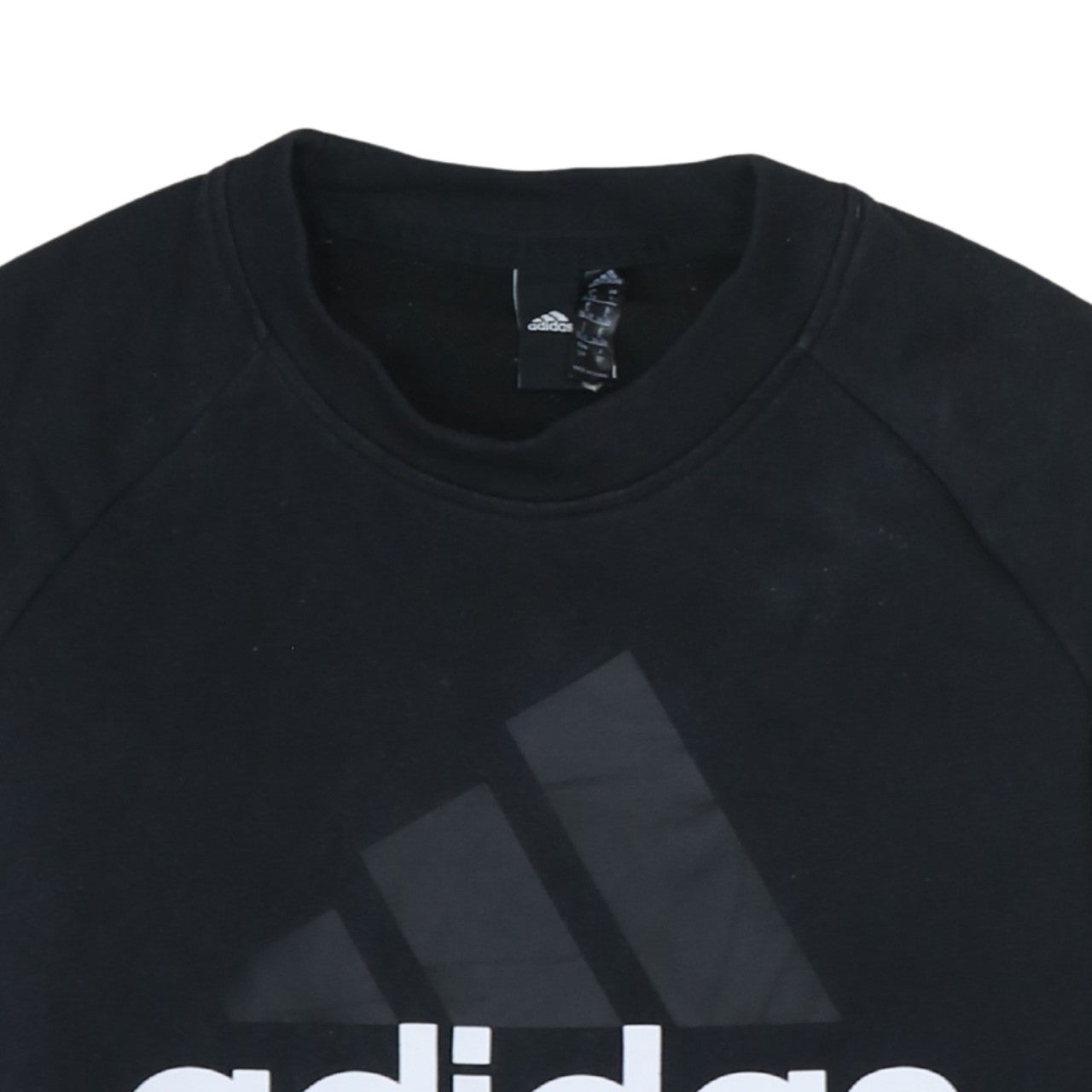 Adidas Womens Black Small Crew Neck Pullover Sweatshirt