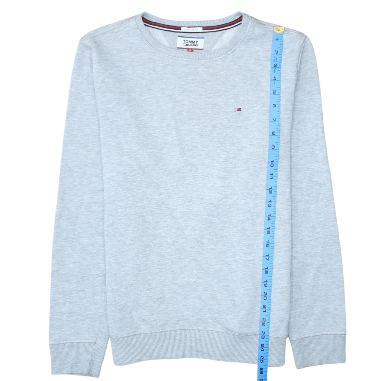 Tommy Jeans Men's Grey Regular Fit Crew Neck Sweatshirt Size S