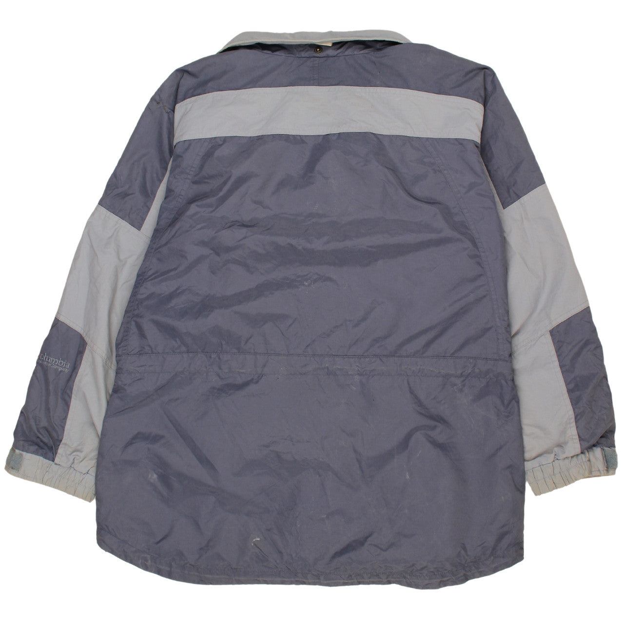 Columbia Women's Blue Long Parka Jacket L Waterproof Outdoor