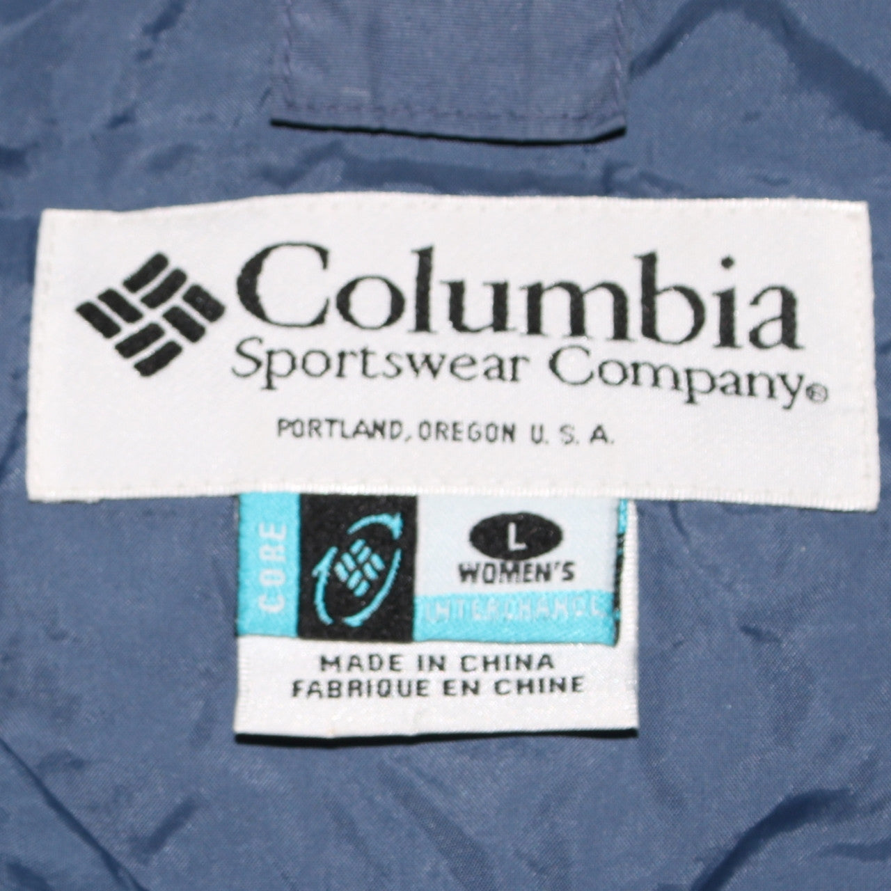 Columbia Women's Blue Long Parka Jacket L Waterproof Outdoor