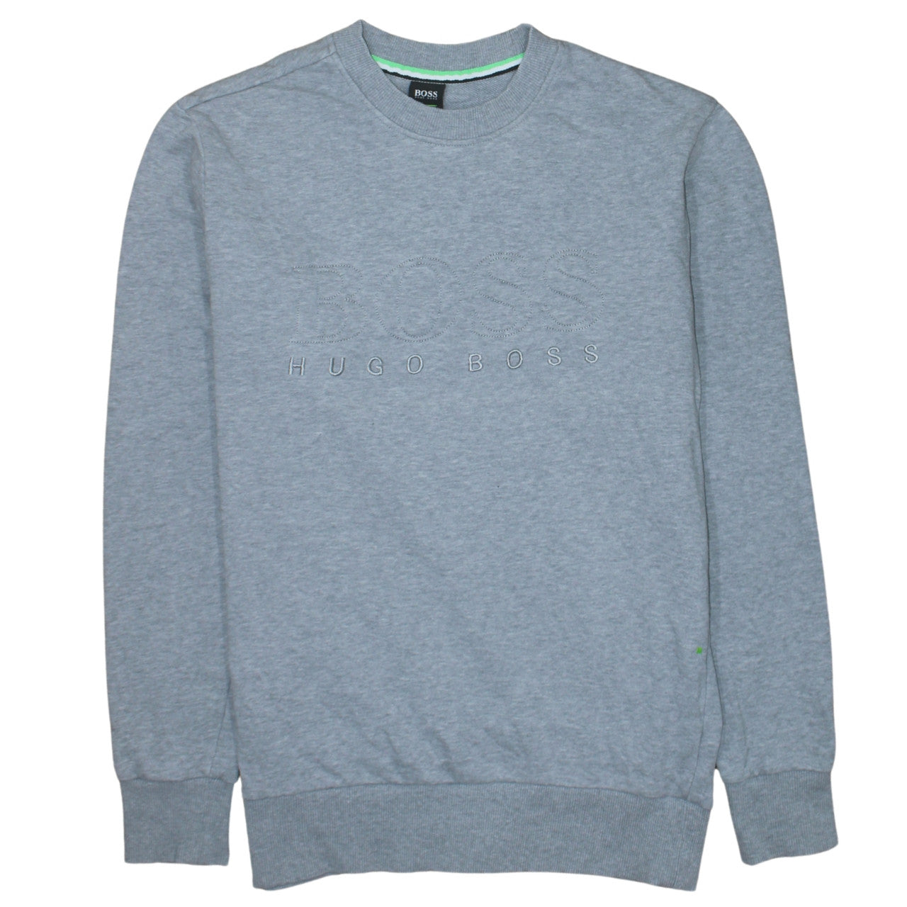 Hugo Boss Men's Grey Logo Crew Neck Sweatshirt Size L