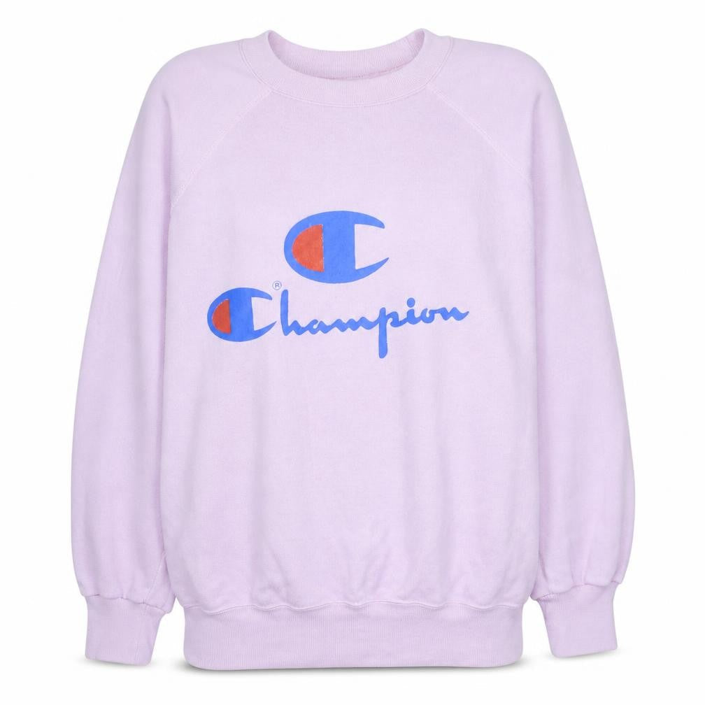 Champion Women's Pink Pullover Sweatshirt L Cotton Blend Crew Neck