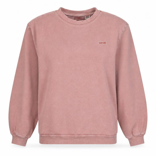 Levi's Women Pink Crew Neck Pullover Sweatshirt XS Cotton Blend