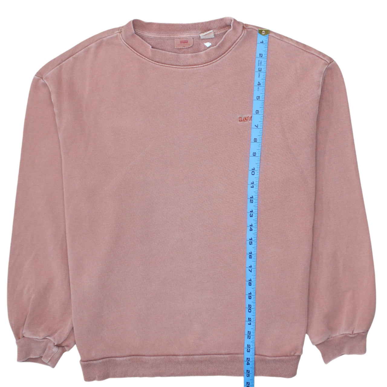 Levi's Women Pink Crew Neck Pullover Sweatshirt XS Cotton Blend
