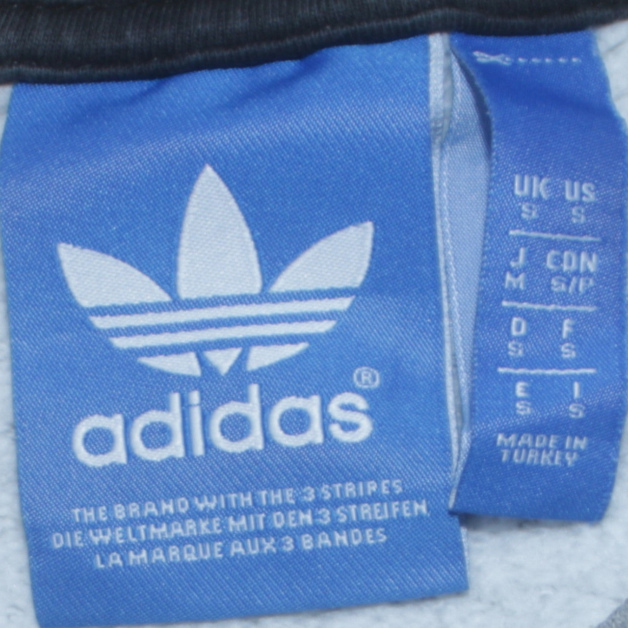 Adidas Women's Grey Crew Neck Sweatshirt Size S Logo Pullover