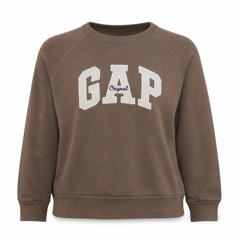 Gap Women's Brown Original Logo Pullover Sweatshirt Size S
