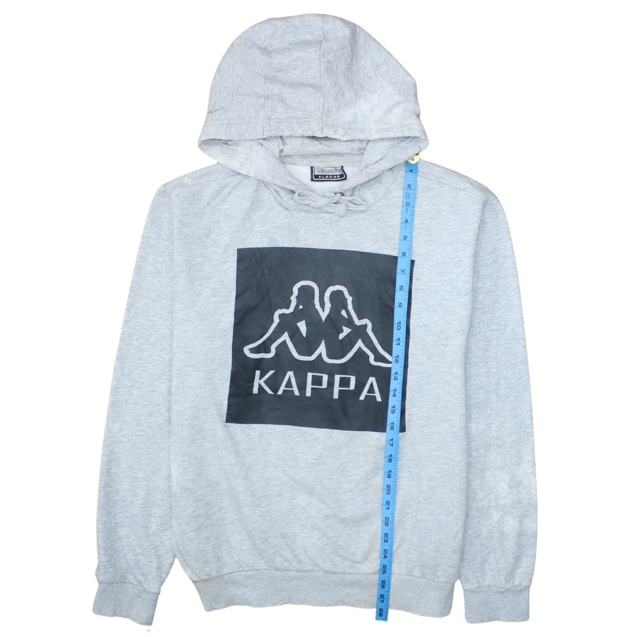 Kappa Men's Grey XL Pullover Hoodie with Logo Graphic Print