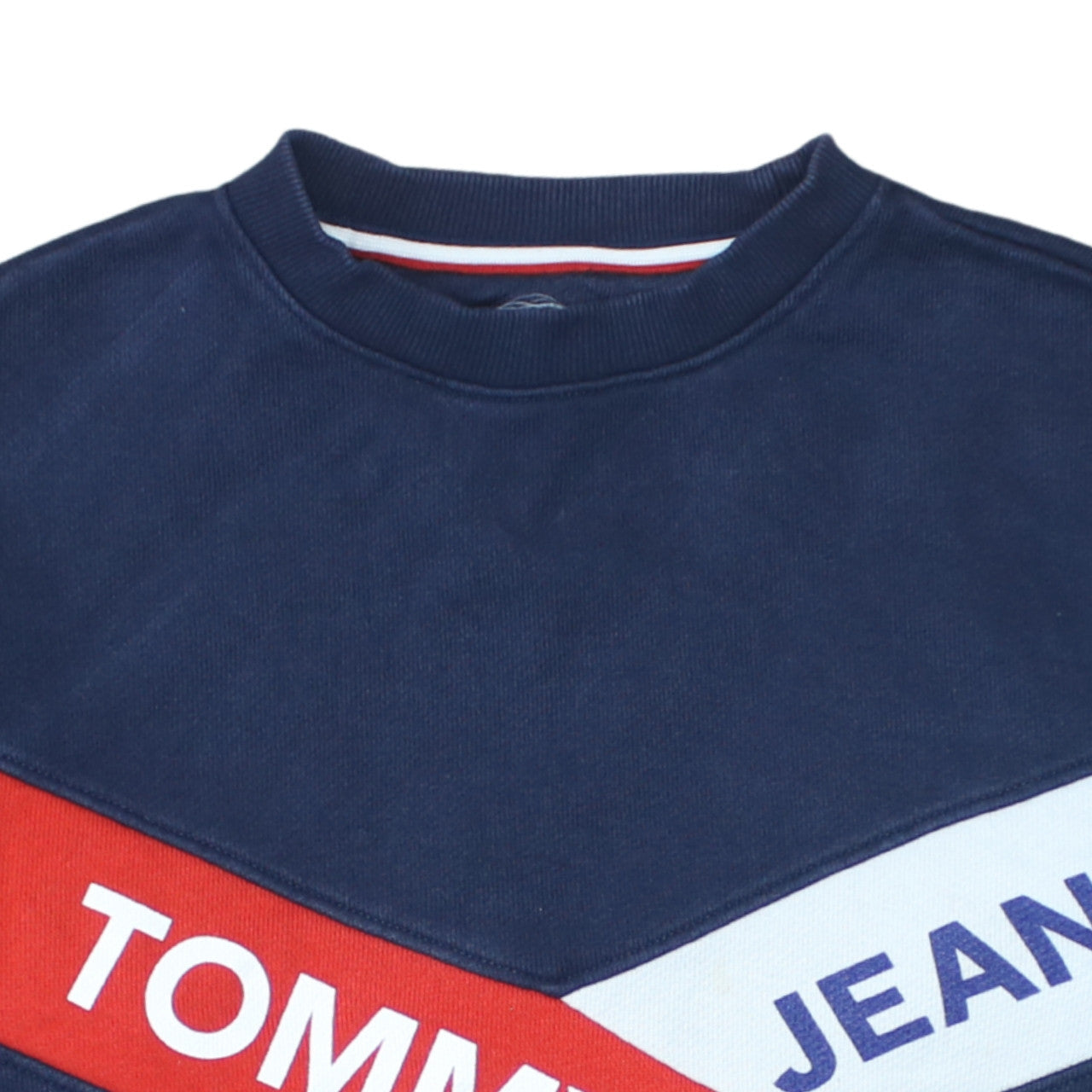 Tommy Jeans Men's Blue Pullover Sweatshirt Size S Logo Retro Style