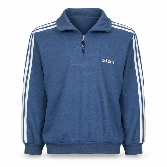 Adidas Men’s Blue 1/2 Zip Sweatshirt XS Vintage Sportswear