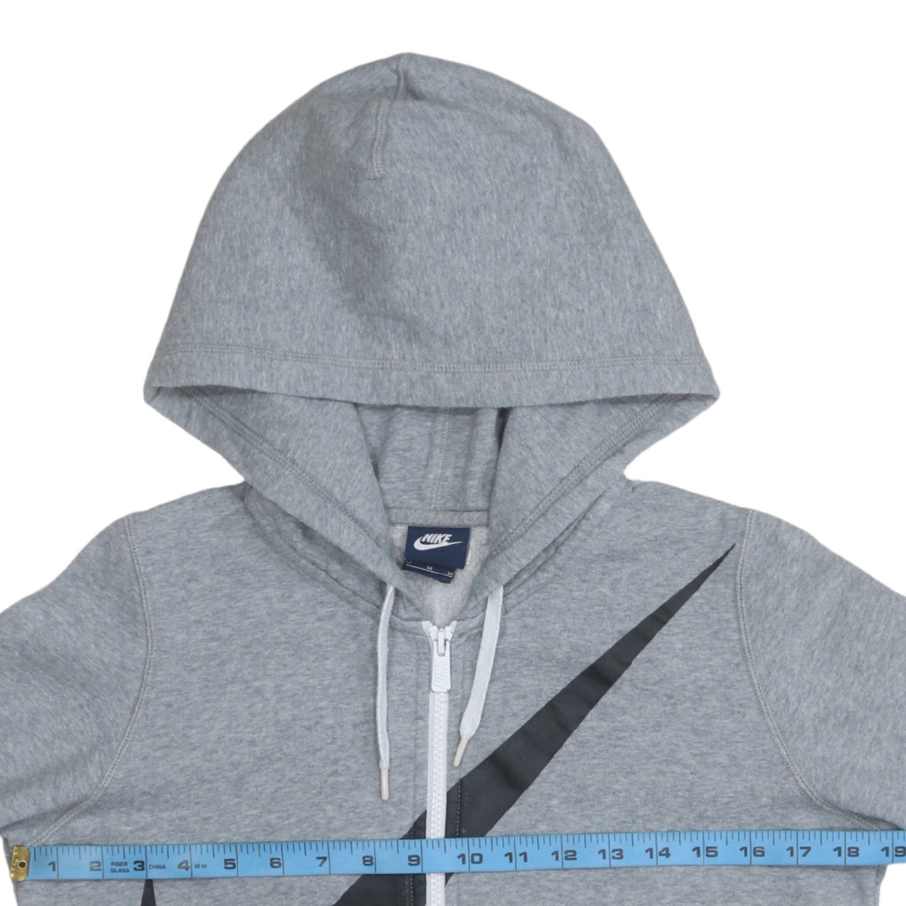 Nike Men's Grey Full Zip Hoodie M Sports Fleece Sweatshirt