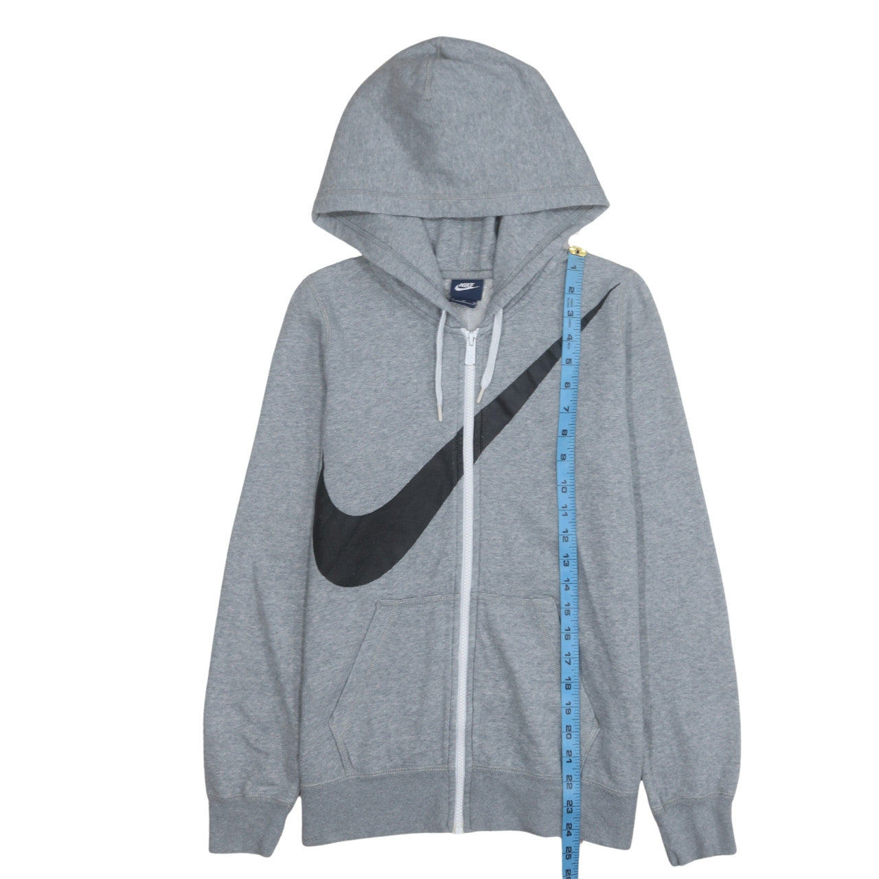 Nike Men's Grey Full Zip Hoodie M Sports Fleece Sweatshirt