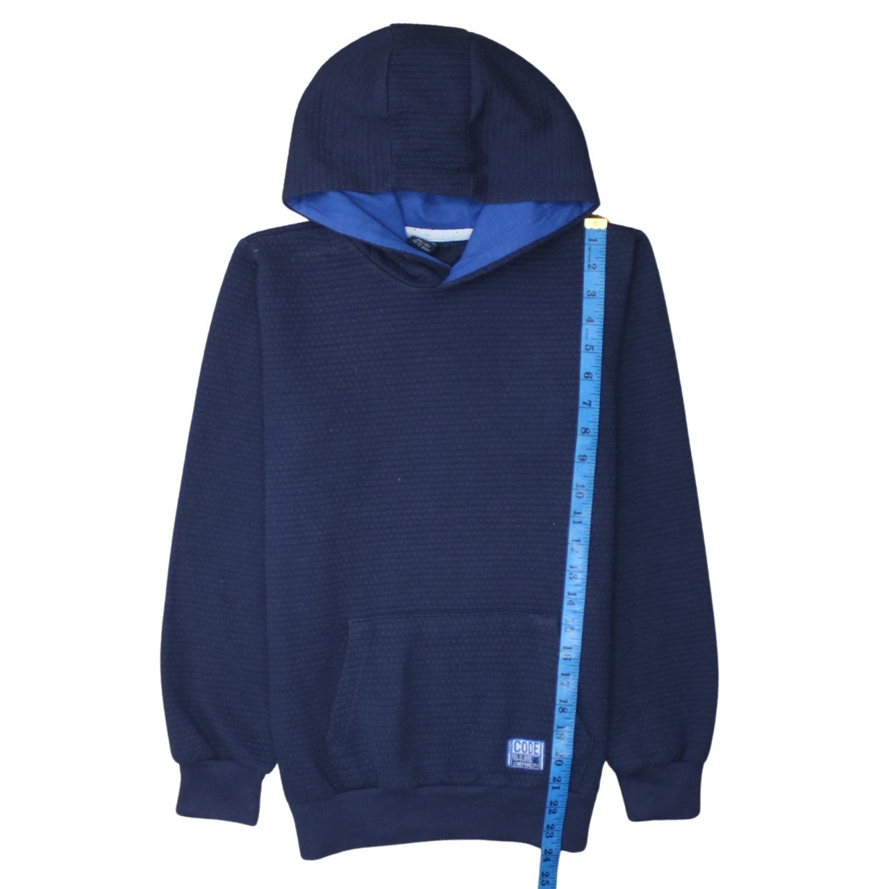 Y.F.K. Boys Navy Blue Pullover Hoodie Size 10-12 Years Cotton Blend