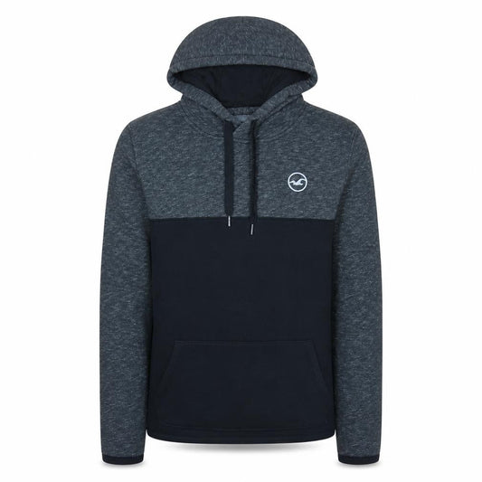 Hollister Men’s Grey Colour Block Pullover Hoodie Size S