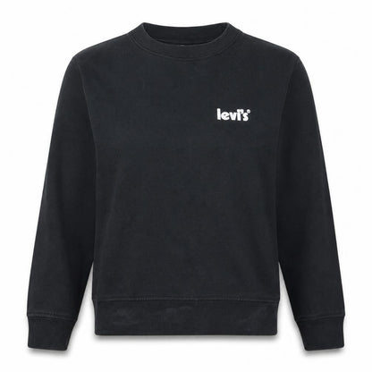 Levi's Women's Black Small Crew Neck Pullover Sweatshirt