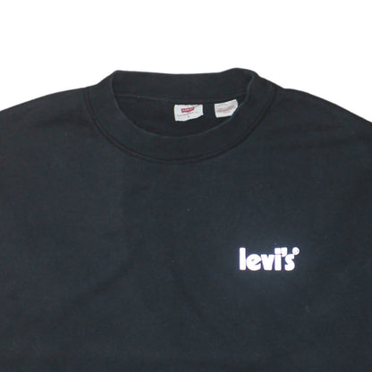 Levi's Women's Black Small Crew Neck Pullover Sweatshirt