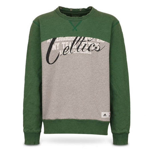 Adidas Mens Green Celtics Pullover Sweatshirt Size M Crew Neck