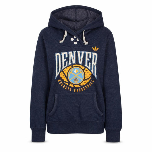 Adidas Women Navy Blue Denver Nuggets Hoodie Size S Pullover