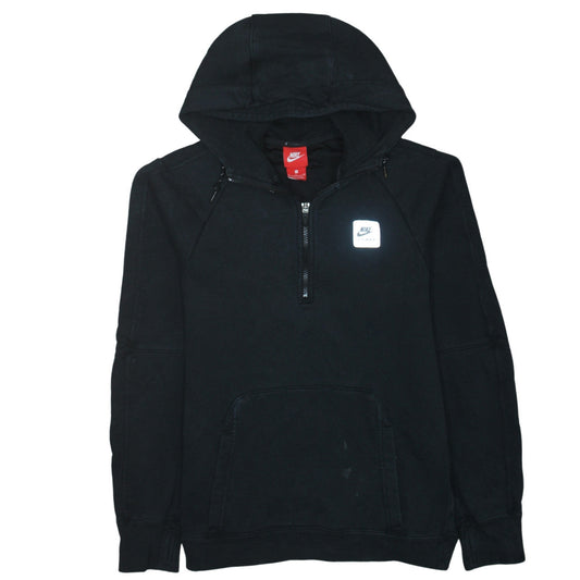 Nike Air Max Men's Black Small 1/2 Zip Hoodie Cotton Blend