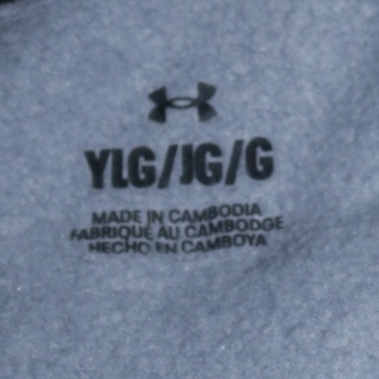 Under Armour Boys Grey Half Zip Hoodie Size 158cm Cotton Blend