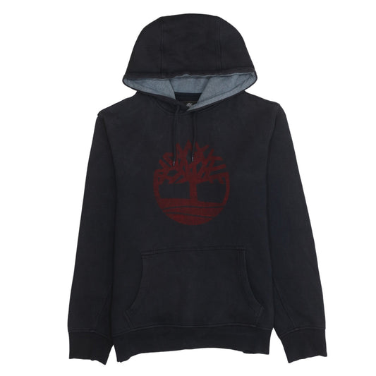 Timberland Men's Black Pullover Hoodie M Regular Fit Logo Outdoor