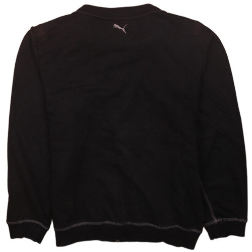 Puma Boys Black Full Zip Sweatshirt Size 12 Years Logo Fleece
