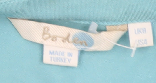 Boden Women Blue Long Sleeve Collared Button-Up Shirt Size 8