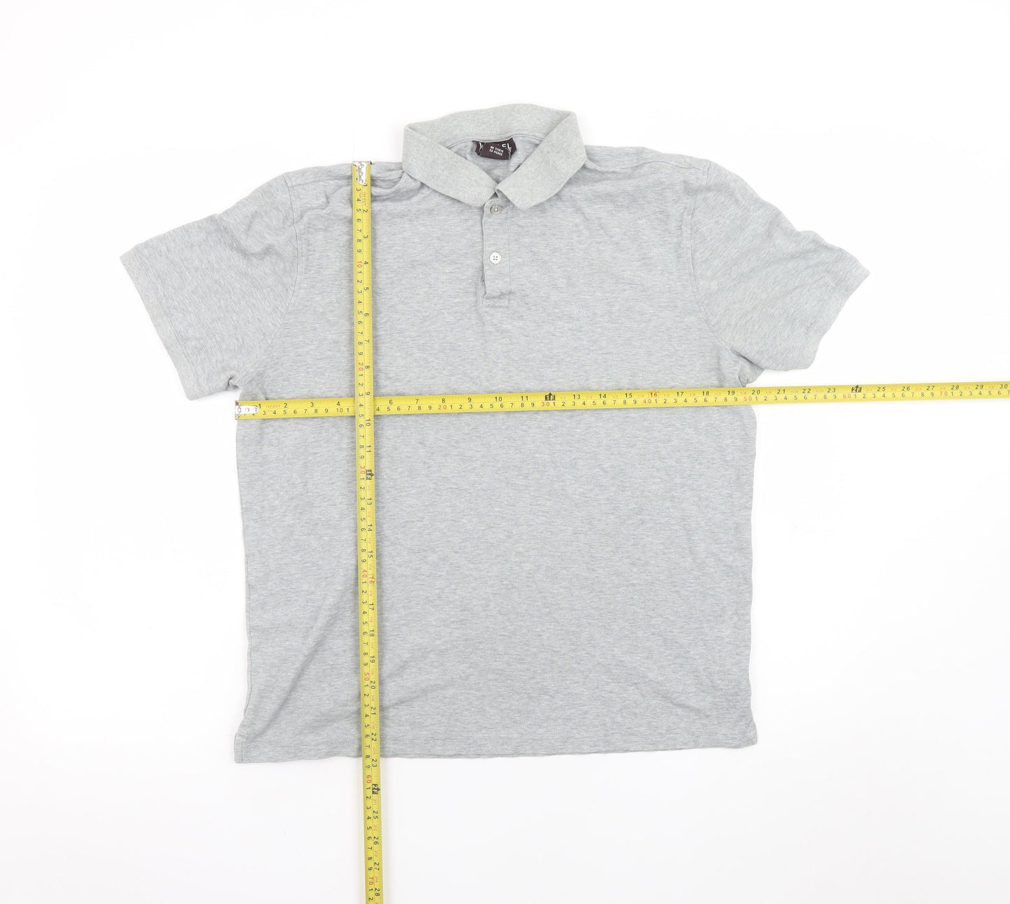 Michael Kors Men's Grey Cotton Short Sleeve Polo Shirt M