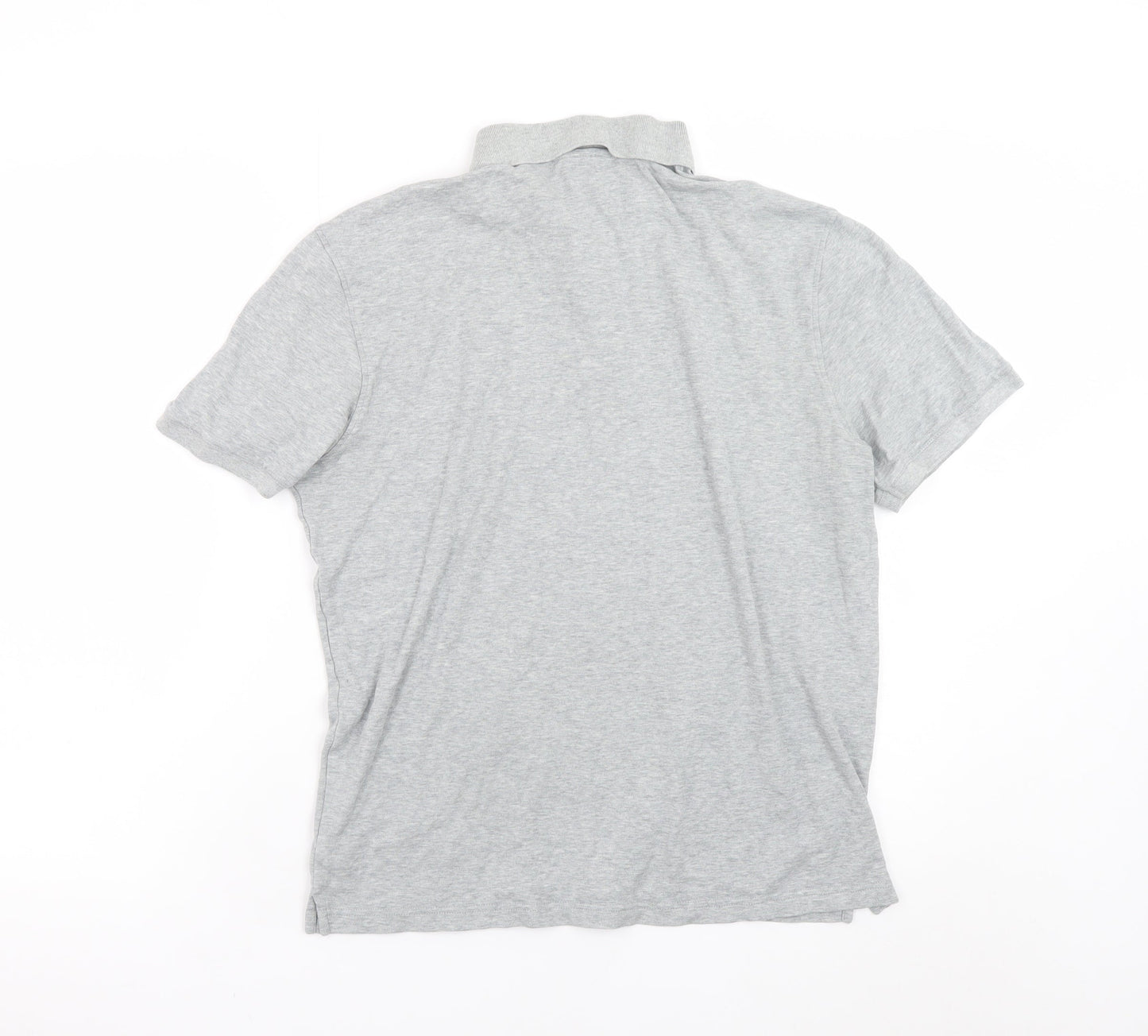 Michael Kors Men's Grey Cotton Short Sleeve Polo Shirt M