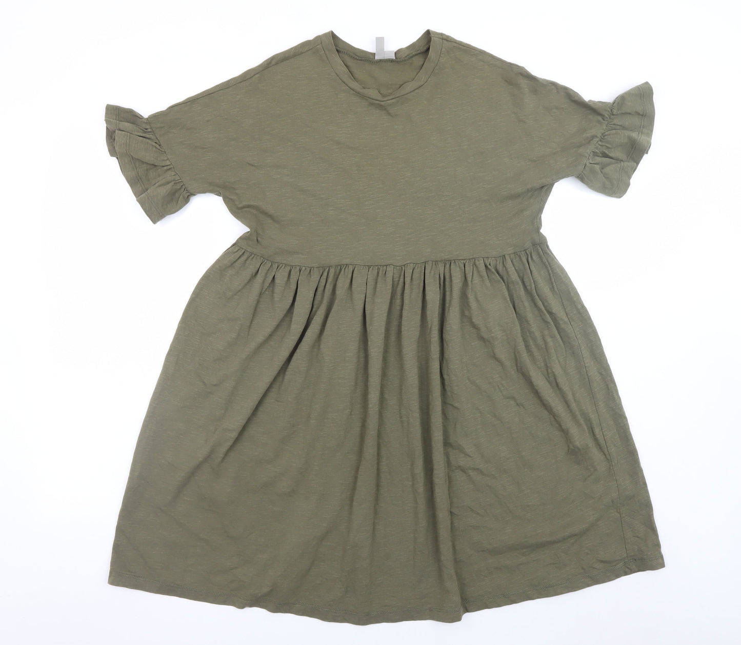 ASOS Women’s Green Size 10 Cotton Smock Knee Length Dress